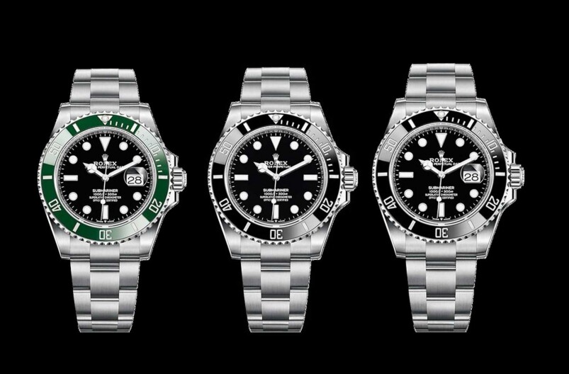 全新世代的「綠圈」Ref.126610LV、「盲十」Ref.124060及「黑十」Ref.126610LN，表殼增大至41mm表殼尺