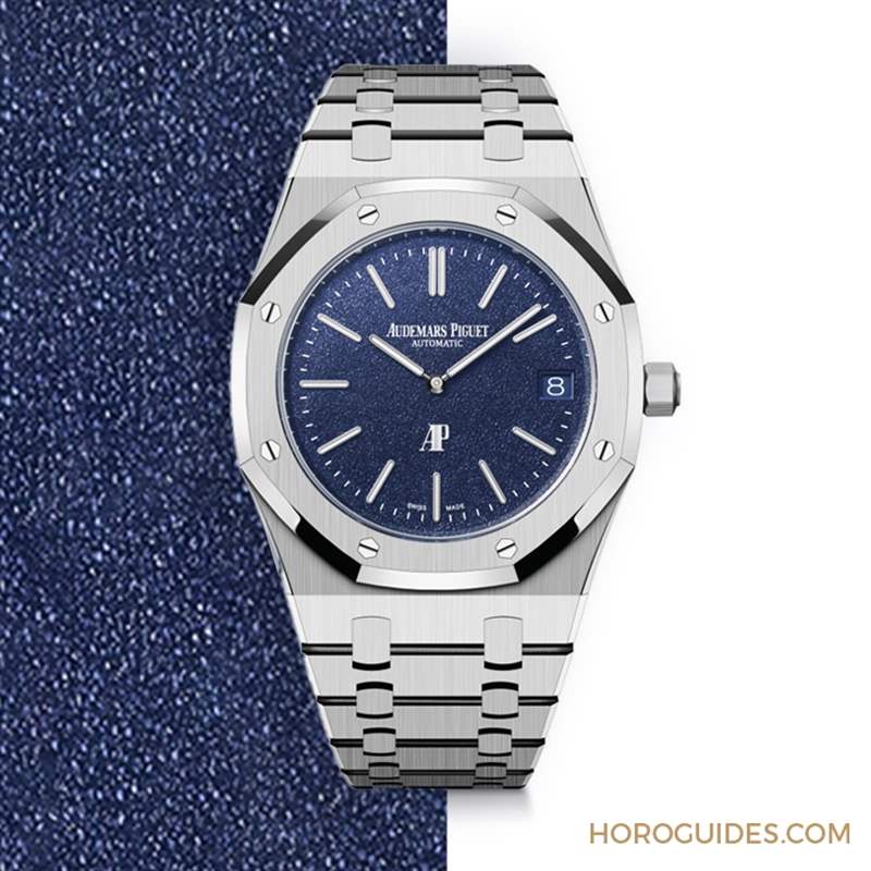 AUDEMARS PIGUET - 白金材質的Royal Oak「JUMBO」16202BC，采用愛彼全新藍色粒紋表面