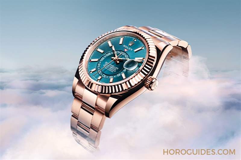 ROLEX - 勞力士天行者Sky-Dweller半金材質推出薄荷綠新色，玫瑰金材質搭配專屬藍綠色表盤